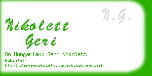 nikolett geri business card